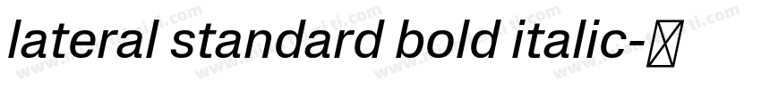 lateral standard bold italic字体转换
